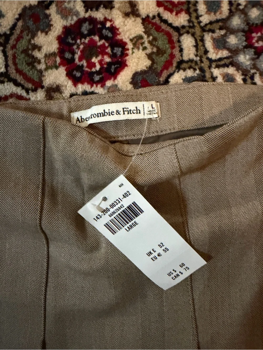 Abercrombie & Fitch Beige Mini Pleated Skort
